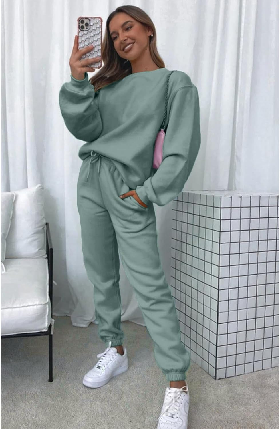 Sweatsuits for Women Set 2 Piece Jogging Suit Long Sleeve Pullover Sweatshirts Sweatpants Tracksuit Casual Outfits