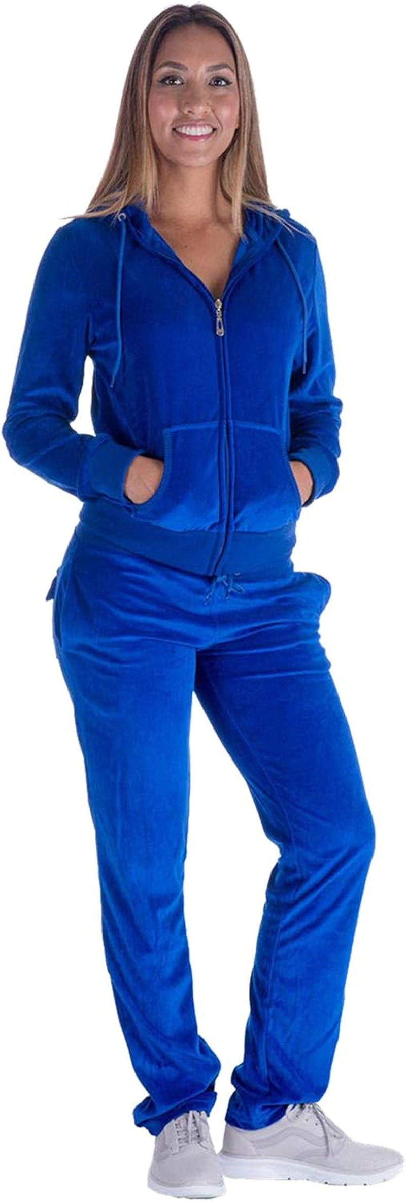 Women'S Track Suit Set 2 Piece Velvet Sweatsuits Jogging Sweatshirt & Sweatpants Sport Wear Outfits