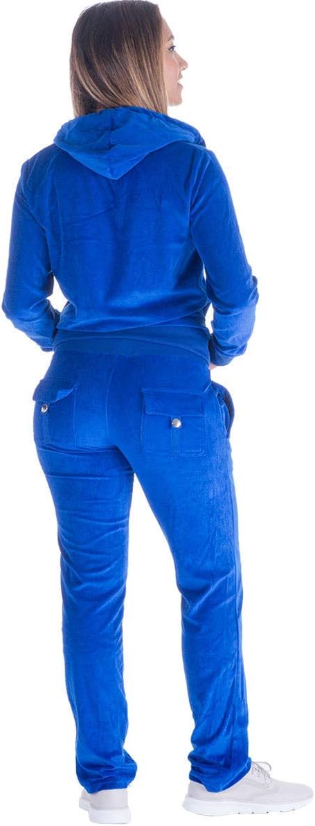 Women'S Track Suit Set 2 Piece Velvet Sweatsuits Jogging Sweatshirt & Sweatpants Sport Wear Outfits