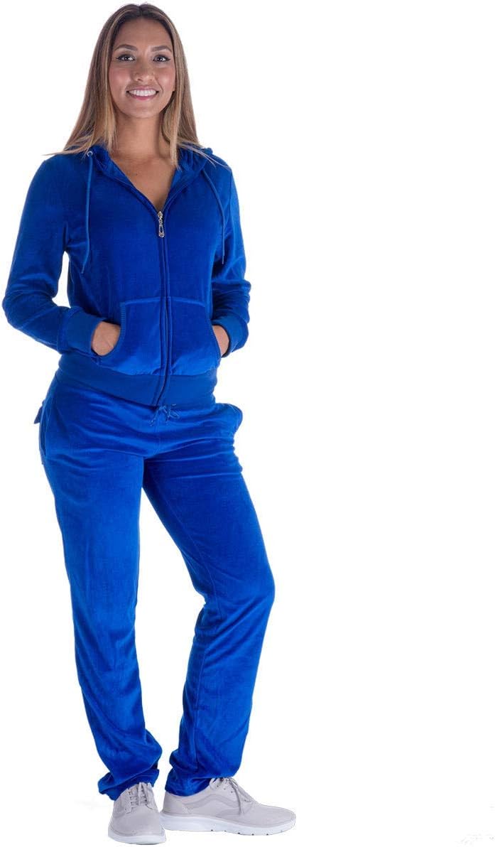 Women'S Track Suit Set 2 Piece Velvet Sweatsuits Jogging Sweatshirt & Sweatpants Sport Wear Outfits