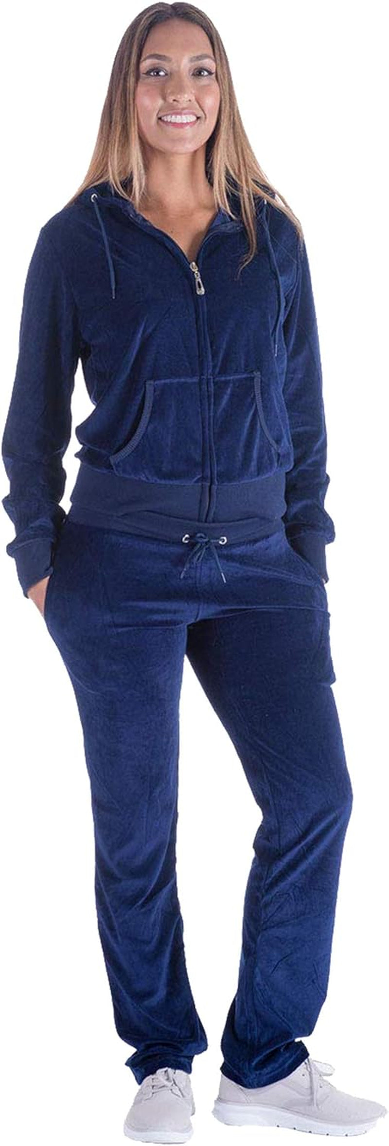 Women'S Track Suit Set 2 Piece Velvet Sweatsuits Jogging Sweatshirt & Sweatpants Sport Wear Outfits